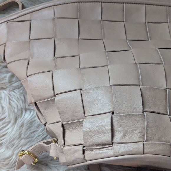 NWOT RARE Cleobella Zeda Lambskin Leather Woven Backpack main image 4